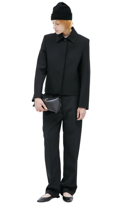 Totême Jacket With Hidden Buttons In Black