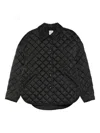 Totême Quilted Jacket Collared Neck Long Sleeves In Black