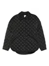Totême Quilted Jacket Collared Neck Long Sleeves In Black