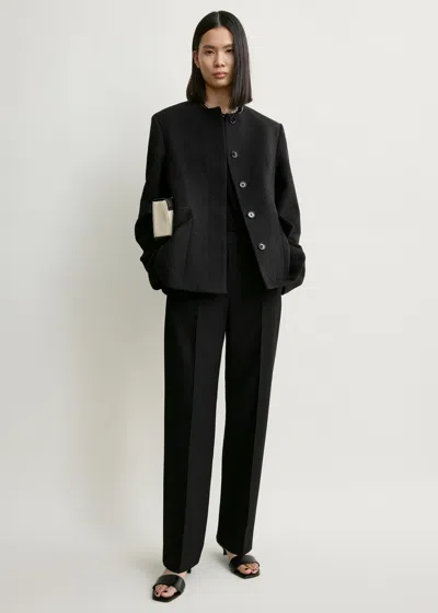 Totême Jacquard Cotton Jacket Black