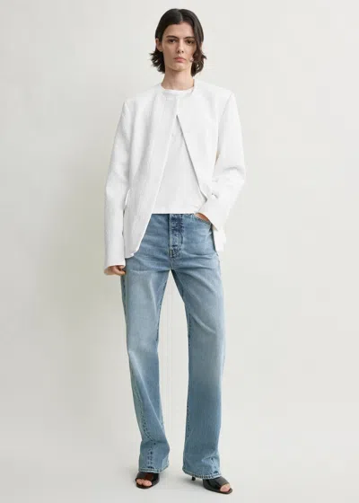 Totême Jacquard Cotton Jacket Optic White
