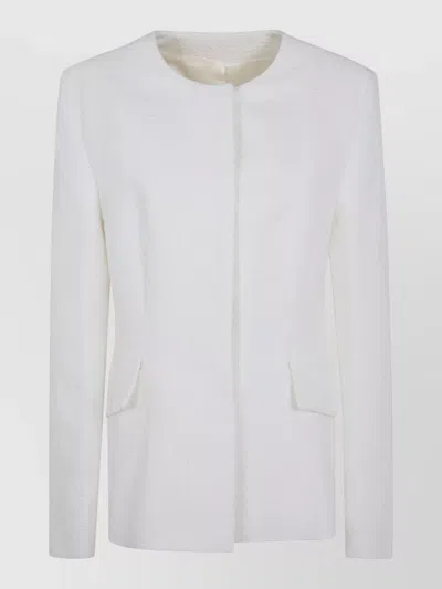 Totême Jacquard Cotton Jacket Structured Long Sleeves In Multi