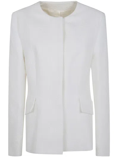 Totême Jacquard Cotton Jacket Structured Long Sleeves In Multi