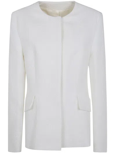 Totême Toteme Jacquard Cotton Jacket In White