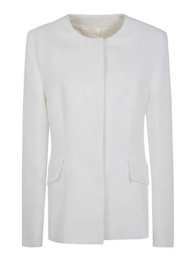 Totême Jacquard Cotton Jacket Structured Long Sleeves In Multi