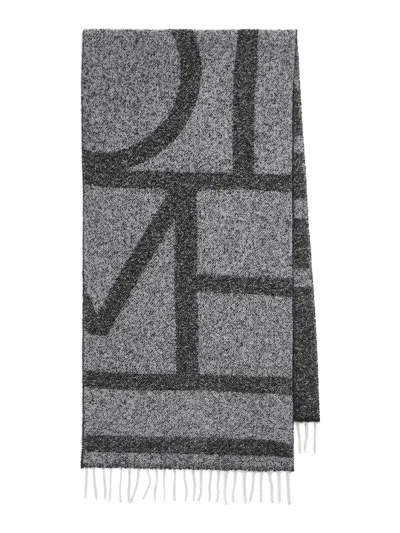 TOTÊME JACQUARD SCARF WITH MONOGRAM
