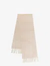 Totême Jacquard Virgin Wool Scarf With Logo Monogram In Neutral