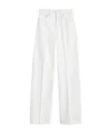 Totême High-rise Straight-leg Press-creased Denim Jeans In White