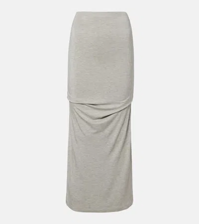 Totême Jersey Maxi Skirt In Gray