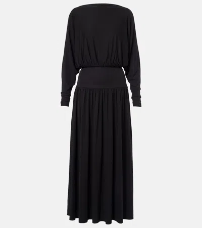 Totême Jersey Midi Dress In Black