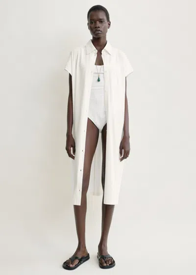 Totême Jersey Shirtdress Off-white In Animal Print