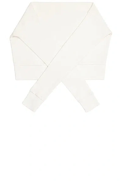 Totême Jersey Sleeve Scarf In White
