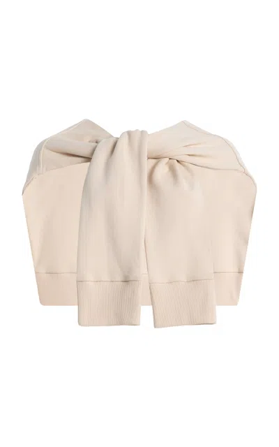 Totême Toteme Jersey Sleeve Scarf In Neutral