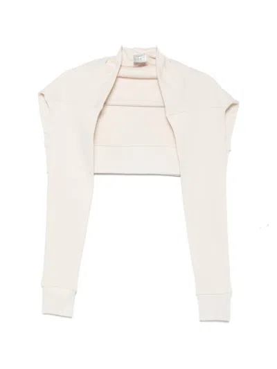 Totême Jersey Sleeve-effect Scarf In Neutral