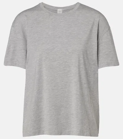 Totême Cotton-jersey T-shirt In Gray