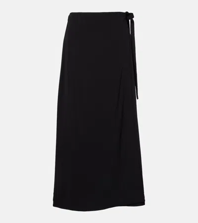 Totême Jersey Wrap Skirt In Black