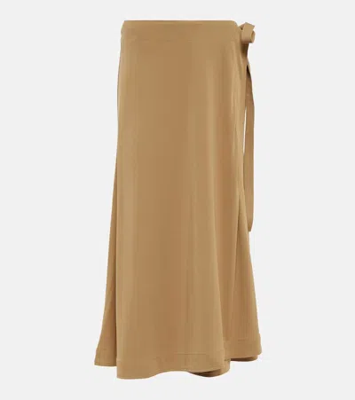 Totême Jersey Wrap Skirt In Beige