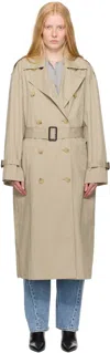 Totême Khaki Crisp Summer Trench Coat