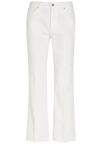 Totême Toteme Kick Flared-leg Denim Jeans In White