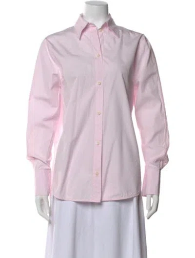 Pre-owned Totême Kimono Long Sleeve Button-up Top In Pink