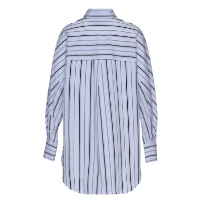 Totême Kimono Sleeve Striped Shirt In Blue