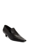 Totême Toteme Kitten Heel Loafer Pump In Black