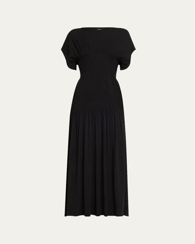Totême Knife-pleated Jersey Empire Maxi Dress
