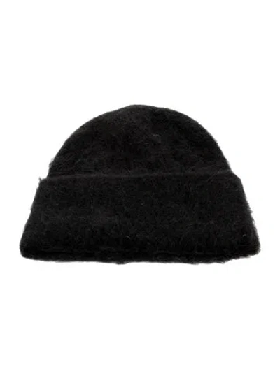 Pre-owned Totême Knit Alpaca Beanie In Black