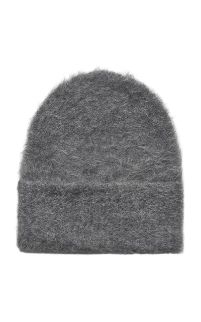 Totême Toteme Knit Alpaca-blend Beanie In Grey