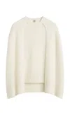 Totême Knit Cashmere Cape Top In White