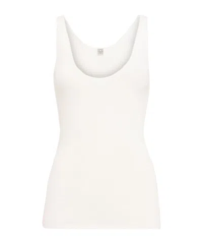Totême Knit Organic Cotton Tank Top In White