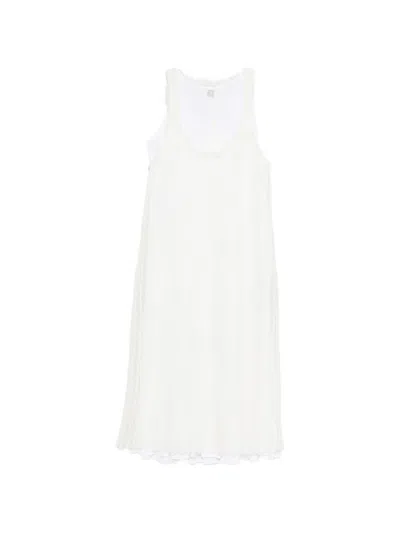 Totême Knit Tank Midi Dress In White