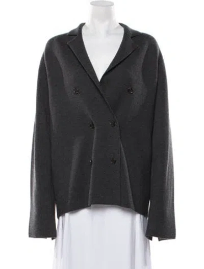 Pre-owned Totême Knitted Blazer Wool Sweater In Grey
