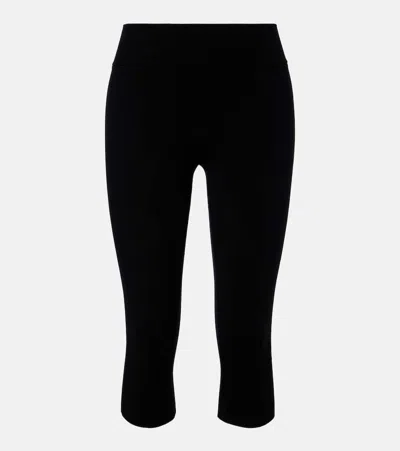 Totême Knitted Capri Pants In Black