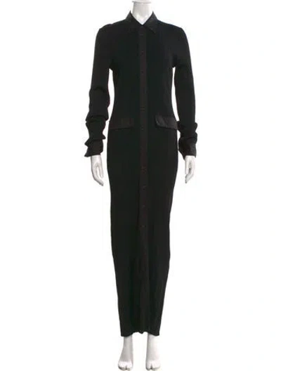 Pre-owned Totême Knitted Dress Long Dress In Black
