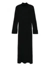 Totême Knitted Long Dress In Black