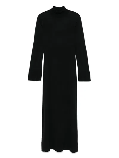 Totême Knitted Long Dress In Black