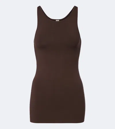 Totême Knitted Tank Top In Black