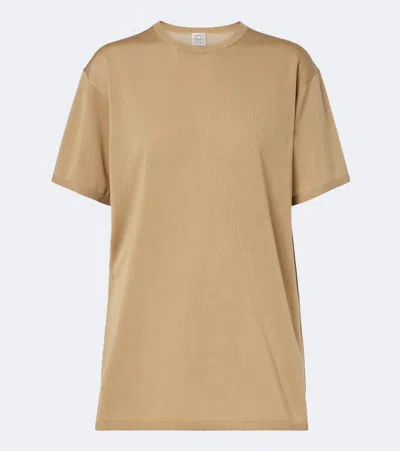 Totême Knitted T-shirt In Brown
