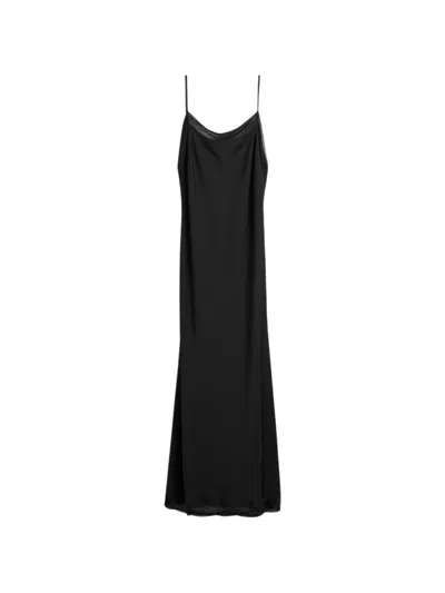 Totême Satin Slip Dress In Black