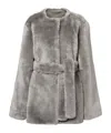 Totême Toteme Plush Jacket Grey In Gray