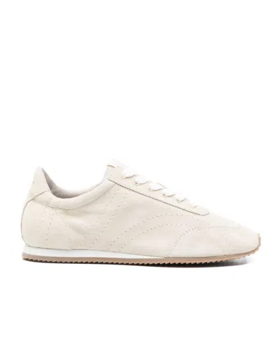 Totême Flex Suede Sneakers Stone In Multi