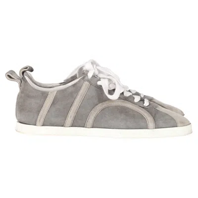 Totême Lace-up Sneakers In Grey Suede In Gray