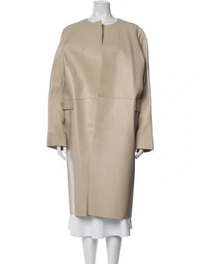 Pre-owned Totême Lamb Leather Coat In Neutrals