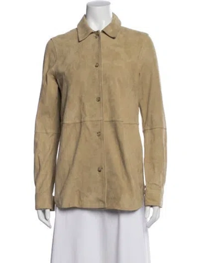 Pre-owned Totême Lamb Leather Jacket In Yellow