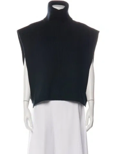 Pre-owned Totême Lambswool Turtleneck Sweater In Black