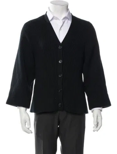 Pre-owned Totême Lambswool V-neck Cardigan In Black