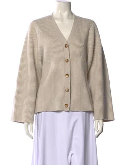 Pre-owned Totême Lambswool V-neck Sweater In Gray