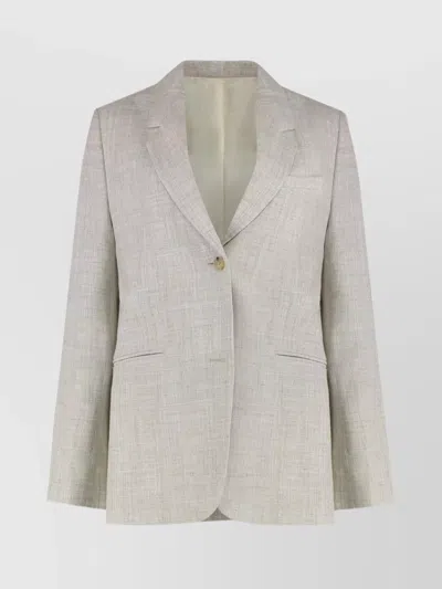 TOTÊME LAPEL COLLAR SINGLE-BREASTED TWO-BUTTON JACKET