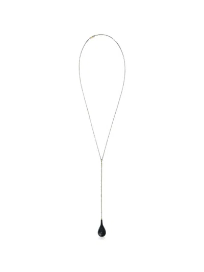 Totême Large Onyx Teardrop-pendant Necklace In Black